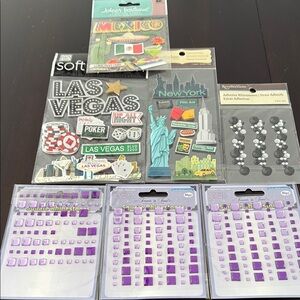 Purple Adhesive Rhinestones for Crafting